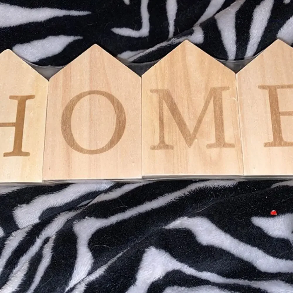 Target Unfinished Wooden HOME Tabletop Decor DIY Paint Ready Wood House Blocks
